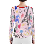 Paris Doodleパジャマ 上着の後ろ