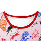 Paris Doodleパジャマ えりもとのアップ