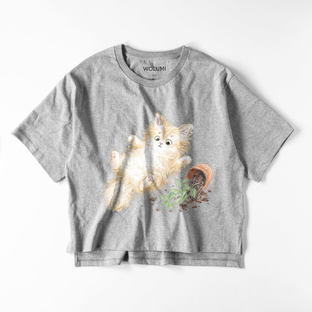 ビッグシルエットTシャツ gray image