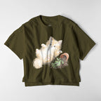 ビッグシルエットTシャツ olive-drab image