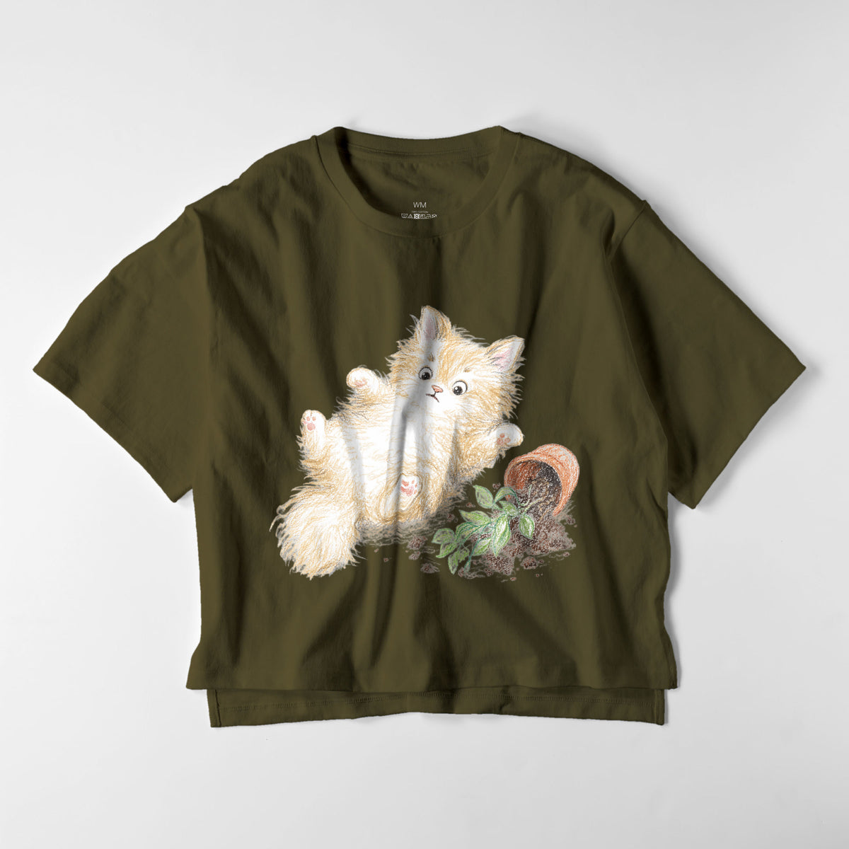 ビッグシルエットTシャツ olive-drab image